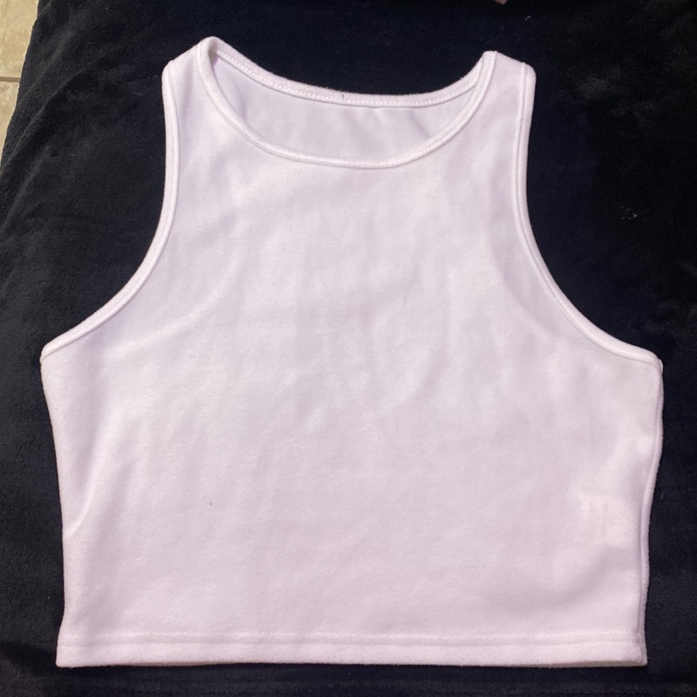 Woman’s white tank top